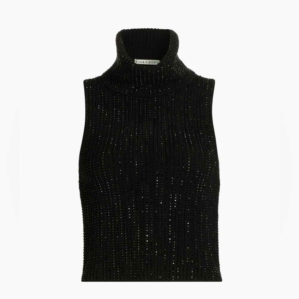 Alice + Olivia Alma Shell Heatset Stones Sweater